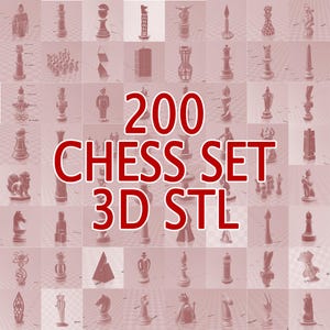 200 juegos de ajedrez - 3d stl