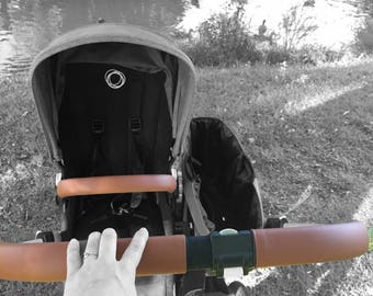 Jeu de housses de guidon et de pare-chocs en similicuir pour bugaboo donkey MONO 1 BUMPER BAR