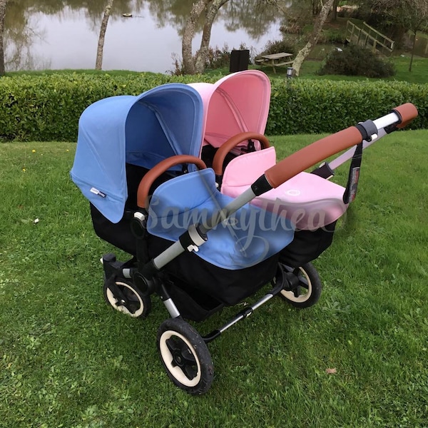 Lederbezüge für Lenker und Bügel des Bugaboo Donkey DUO 2X BUMPER BARS