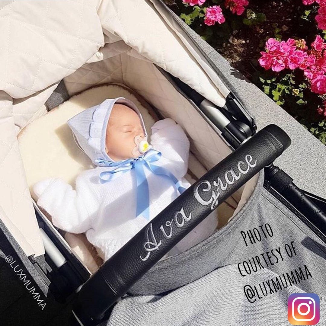 Personalised Leather Look Bumper Bar Cover to Fit Bugaboo Prams Etsy