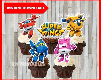 Super Wings Toppers Etsy
