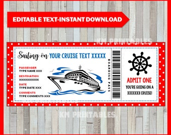 Cruise Gift Certificate - Etsy