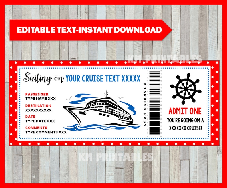 Cruise Gift Certificate Template Free