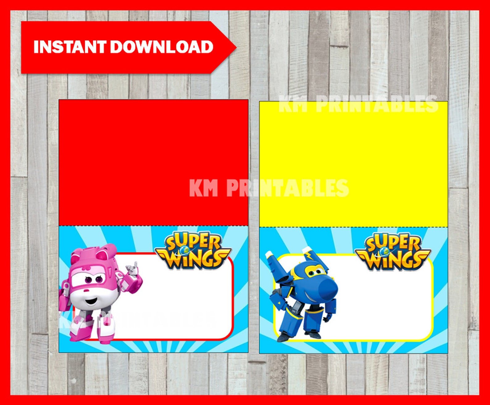 Printable Super Wings Food Labels Instant Download, Super Wings Party ...