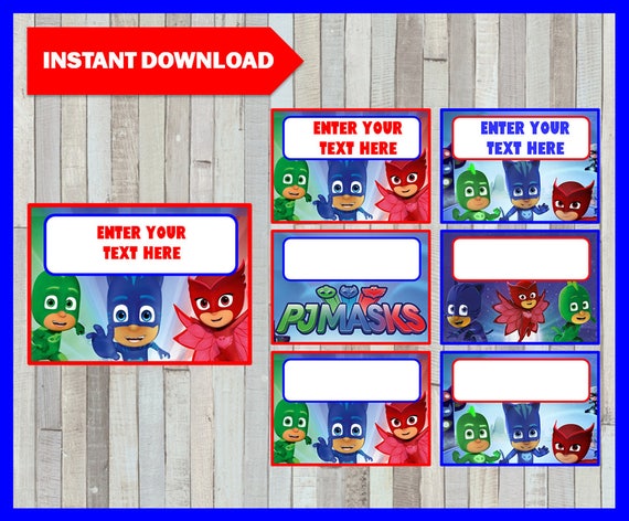 Pj masks Printable Playing cards, tags, reserve labels, stickers, little ones playing cards, reward tags, labeling, sbooking EDITABLE Fast Down load picture about Pj Masks Printable Images called Pj masks Printable Playing cards, tags, ebook labels, stickers, youngsters playing cards, reward tags, labeling, sbooking EDITABLE Instantaneous Obtain