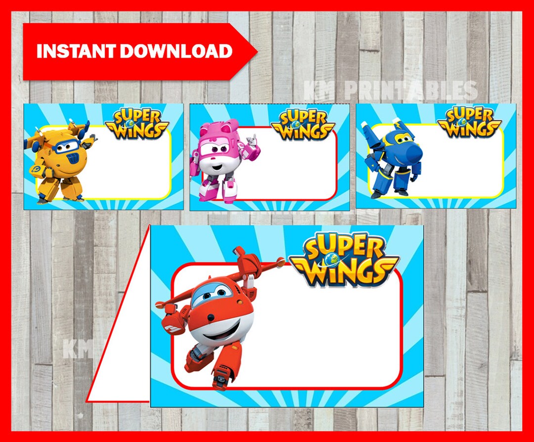 Printable Super Wings Food Labels Instant Download, Super Wings Party ...