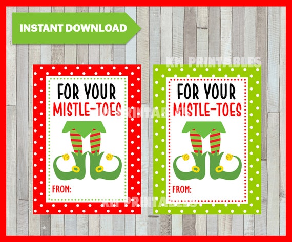 For Your Mistletoes Gift Tags Printable Mistletoes tags | Etsy