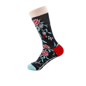 Floral mens dress socks deals