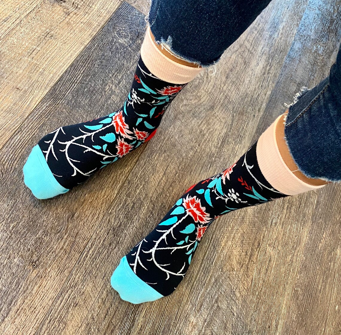 Unisex Floral Socks Cute Socks Fun Socks Wedding Socks Etsy