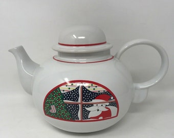 EPOCH Twas The Night Before Christmas Teapot Santa Tree Window