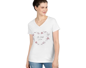 Mi Vida Loca Heart Ladies' V-Neck T-Shirt