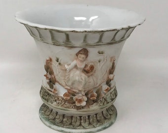 Lefton Bone China Vintage Vase Hand Painted