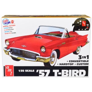 1957 Ford Thunderbird 3-IN-1 Kit 1/25 Scale Car Skill 2 Model Kit BY AMT1397
