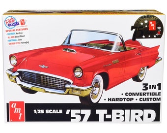 1957 Ford Thunderbird 3-IN-1 Kit 1/25 Scale Car Skill 2 Model Kit BY AMT1397