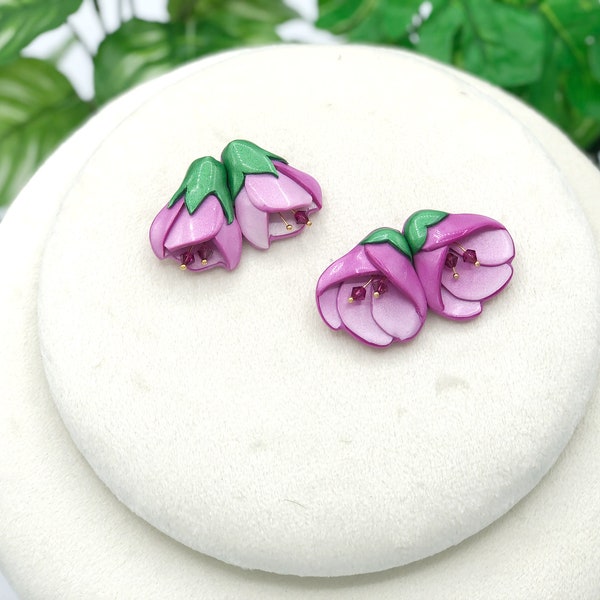 Broches fleurs de cerisiers Flora Sakura en pâte fimo avec 2 modèles au choix, cadeau pour fille femme mère