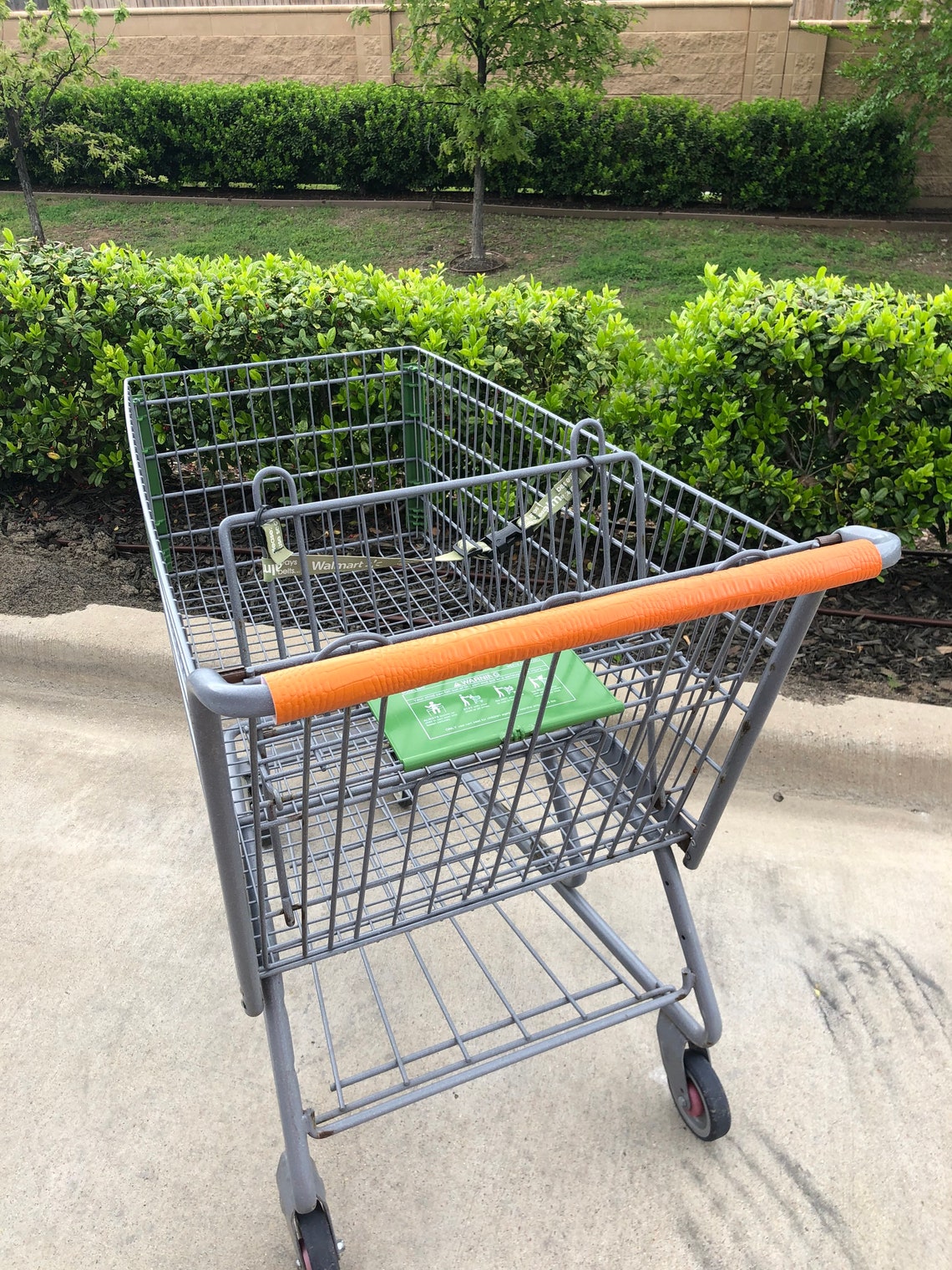 Shopping Cart Handle Cover, Orange Faux Croc, Vegan Leather Etsy