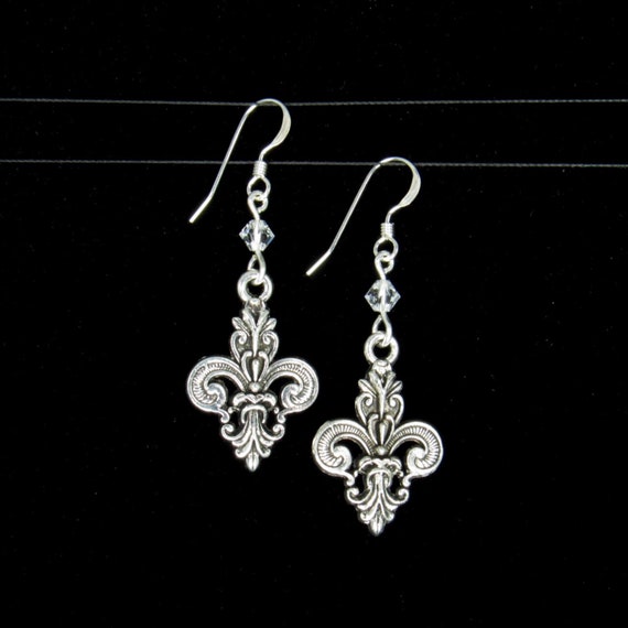 Sterling Silver 3D Filligree French Fleur De Lis Charm Sterling Silver 3D Filligree French Fleur De Lis Charm