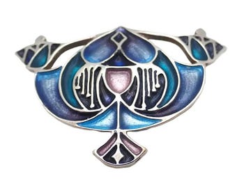 Vintage K.A. Rasmussen Sterling Silver 925s and Enamel Bracelet
