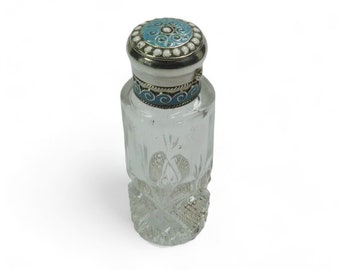 David-Andersen Norway - Silver Enamel Perfume Bottle Flask