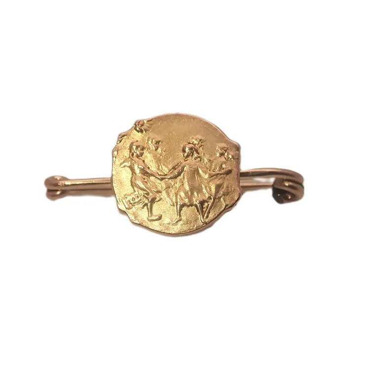 Broche Vintage Plaquée Or, Marque MURAT - Occasion
