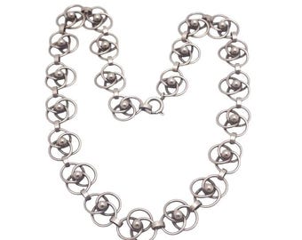 German 935 Silver Knots Necklace