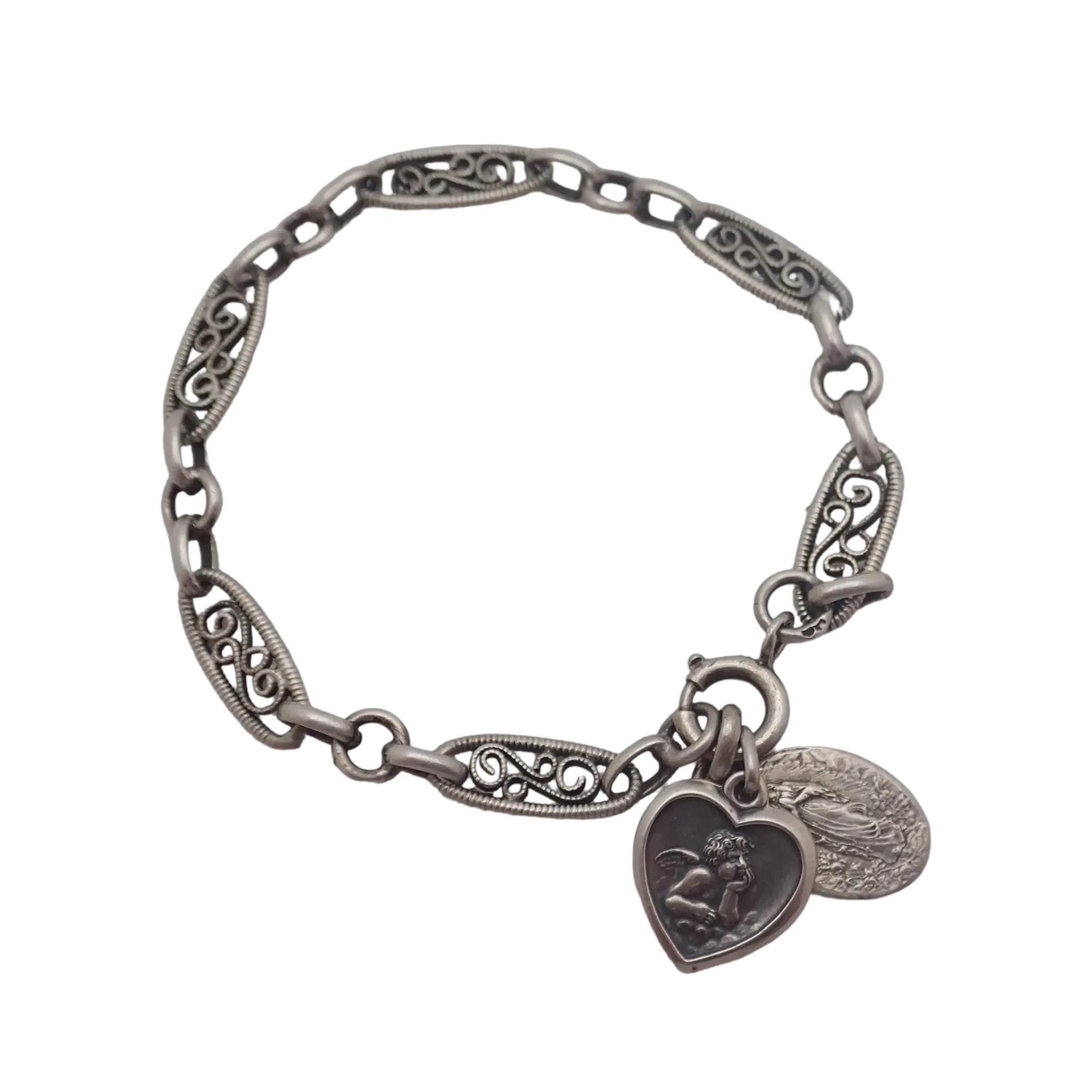 Antique French Silver Bracelet - Etsy