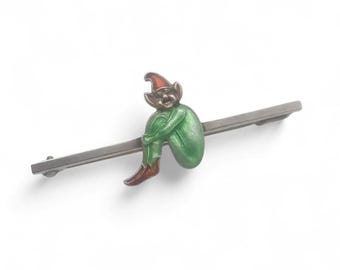 Attrib Bernard Instone Englische Sterling Silber Pixie Brosche