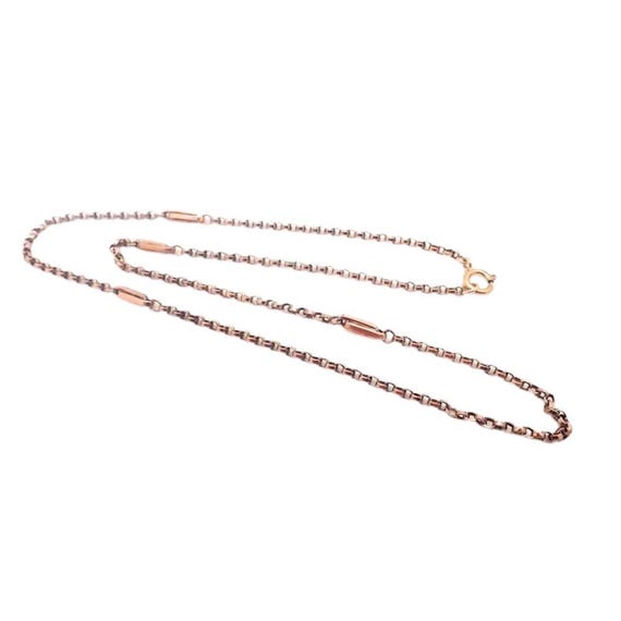 Antique 9K Gold Decorative Chain Necklace, 50cms, 6.91 grams