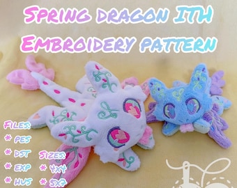 Motif de broderie en peluche Spring Dragon ITH