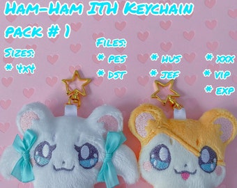 Ham-Ham ITH Pattern Keychain Embroidery Pack # 1