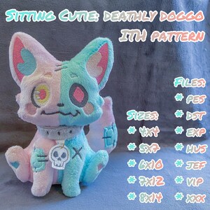 Deathly Doggo ITH Embroidery Plush Pattern