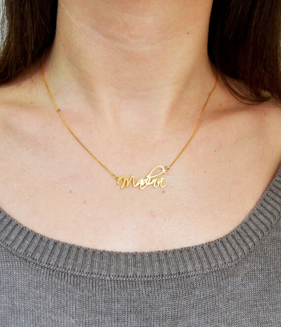 Name necklace tiny sale