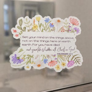 コロサイ人への手紙 3章 ミラークリング | 窓用クリング | デカール | 信仰のリマインダー
