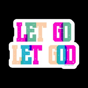 LET GO COLORBLOCK Mirror Cling | Window Cling | Decal | Faith Reminder ...