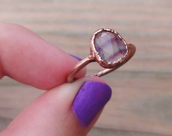 rainbow fluorite ring