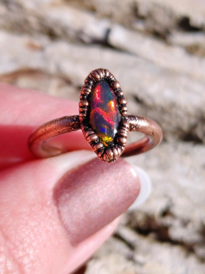red opal ring