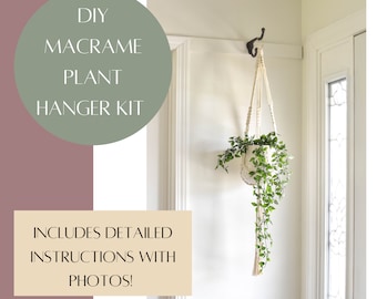 DIY Macrame Plant Hanger Kit - DIY Plant Hanger - DIY Macrame for Beginners - Plant Hanger Kit
