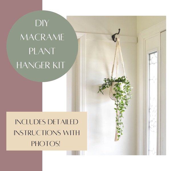 DIY Macrame Plant Hanger Kit - DIY Plant Hanger - DIY Macrame for Beginners - Plant Hanger Kit