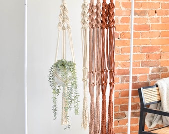 Handmade Macrame "Betty" Plant Hanger - Plant Decor - Modern Plant Hanger - Plant Hanger - Metal Plant Hanger - Indoor Plant Hanger