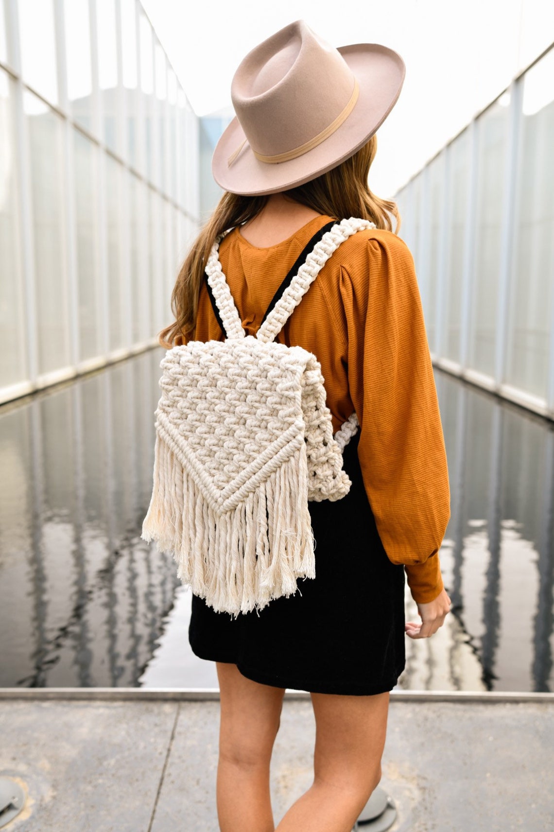 Handmade Macrame Backpack Backpack Purse Macrame Purse | Etsy