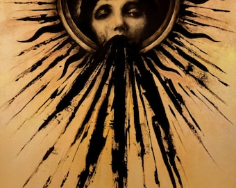 Black Sun with Art Deco Girl
