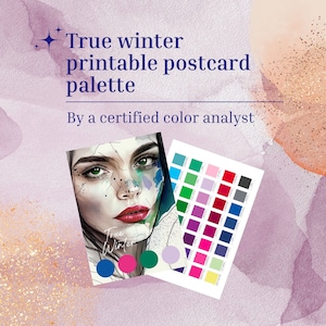 Stempel PDF Tavolozza dei colori stagionali del vero inverno - Cartolina con 40 colori - di un analista del colore certificato