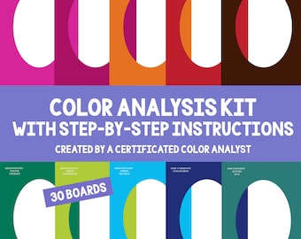 Color analysis kit frames passepartout - Diy and image consultant - Printable High quality A4/PNG digital use with Step-by-Step Instructions