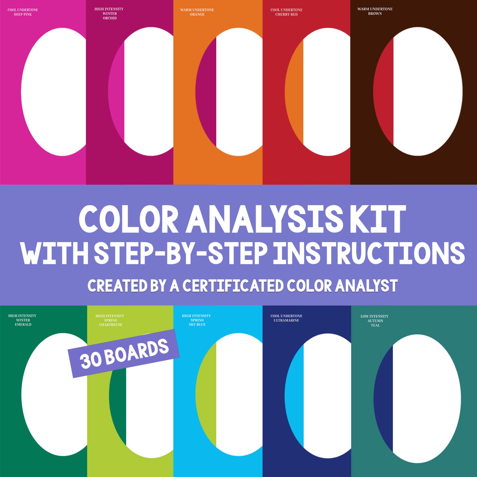 Color Analysis Kit Frames Passepartout Diy and Image Consultant