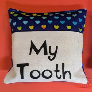 Tooth Fairy Pillow, Pillow to hold lost teeth, Child gift, New Fabric added