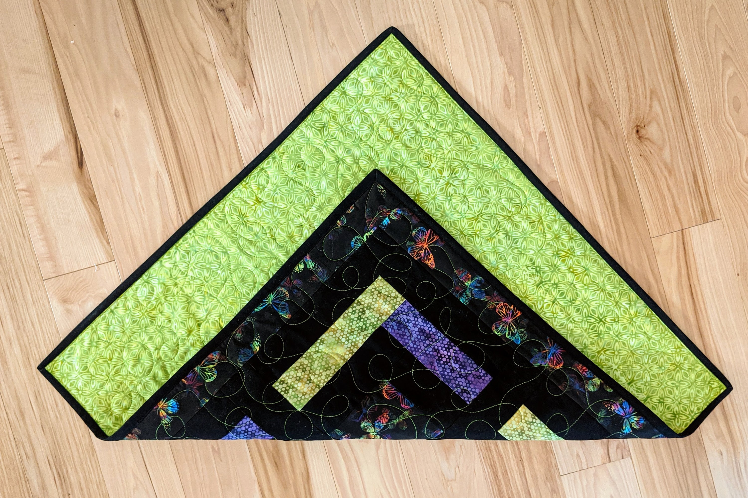 Quilted table topper Sofa table runner Black table topper Etsy