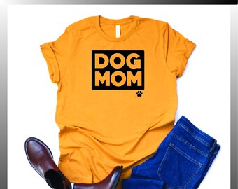 DOG MOM-Bella Canvas 3001 Tshirt