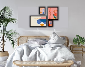 MODERN, COLORFUL digital downloads, ABSTRACT print and frame