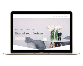 The Chloe - Wordpress Divi Child Website Template - Virtual Assistant Website - Custom Blog - Site Theme - Creative Business - Make Your Own