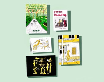 Comic package, five in one! High quality zines and a delicious comic album in one package